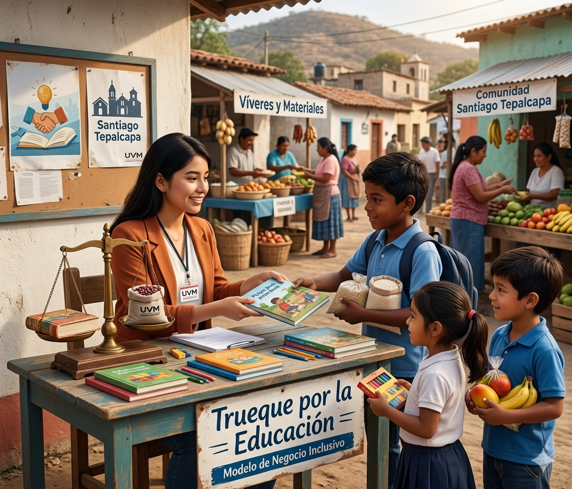 Estudiantes y mentores de la comunidad Santiago Tepalcapa